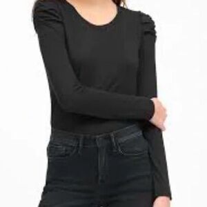 We the Free Dark Gray Ruche Long Sleeve T-shirt xs